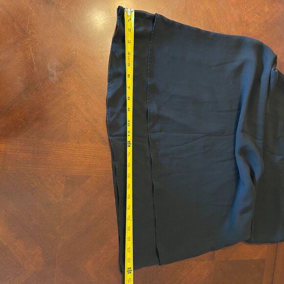 Vintage‎ Express Black Midi Skirt  XS Polyester Zipper Closure - Picture 3 of 7